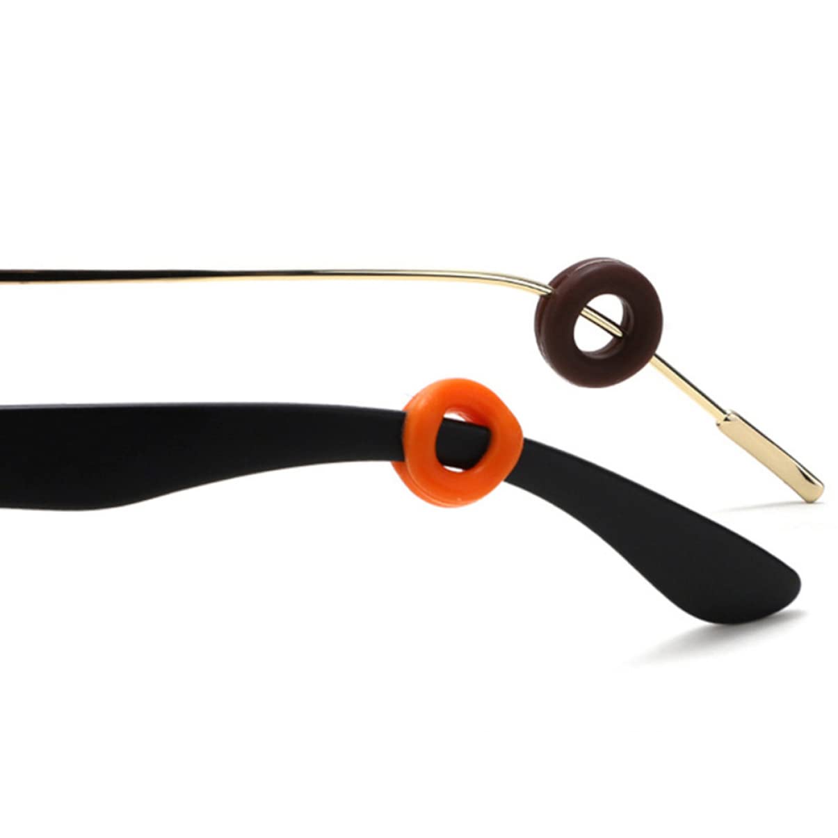 Uonlytech 5ensembles Set Antidérapante pour Lunettes Accessoires Silicone Colorés pour Écouteurs De Lunettes Idéaux pour Sport Activités Plein Air