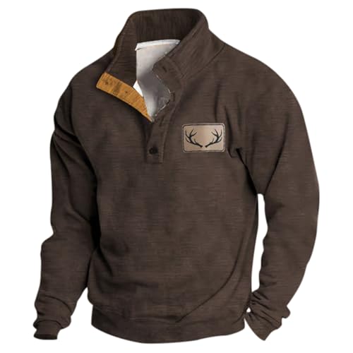 Sweatshirt homme col zippé à coudières pour le confort quotidien au bureau
