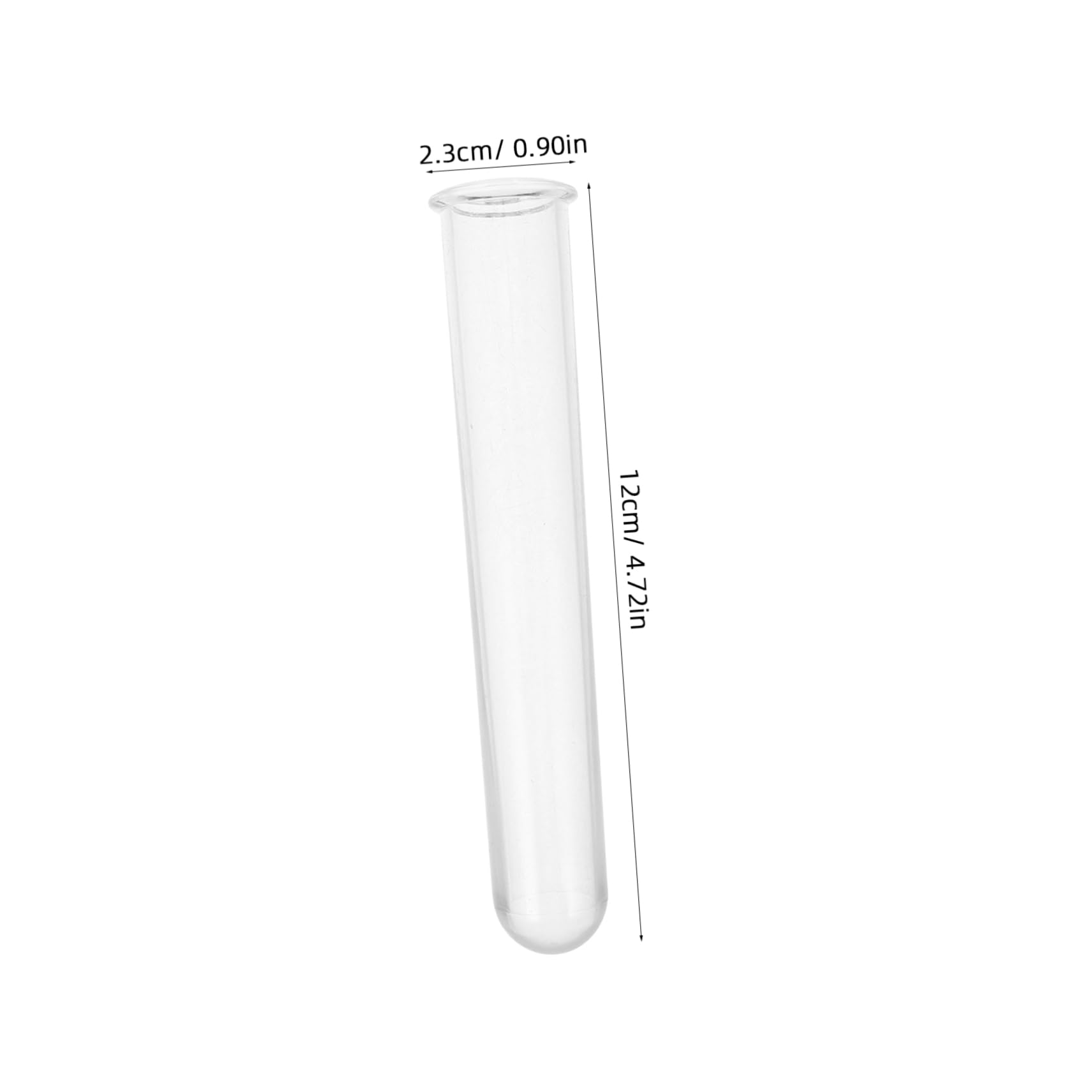 GRIRIW Cocktail Test Bottle 5pcs Acrylic Test Tube Round Bottom for Liquid Storage