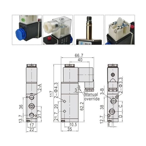 Électrovanne 4V210-08 AC24V pour stopper les fuites d'air comprimé