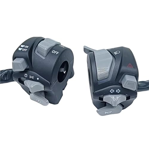 Interrupteur guidon moto multifonction avec témoin clignotant coloré et commandes intégrées