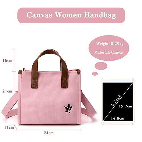 Image of CORIOS Women Shoulder Bag Canvas Handbag Crossbody Bag Multifunctional Top Handle Bag Casual