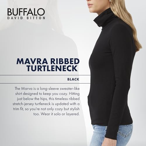 Image of Buffalo David Bitton Women's Mavra Ls Ribbed Turtleneck
