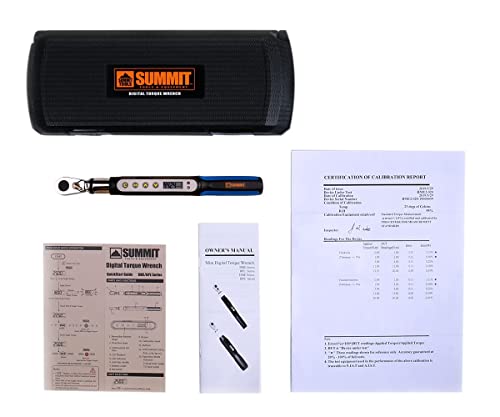 Summit Tools Bit-Head Digital Torque Wrench, 1/4 Inch Drive Adapter, 0.74-14.75 Ft-Lbs Range, Set Target Torque, Led And Buzzer, Compact Size, Calibrated (Bme2-020Bn) #TOP5