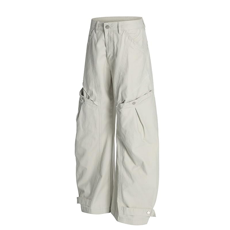 Men's Pants Loose Straight Leg Wide Leg Summer American Retro Casual Cargo Trouser for Men2