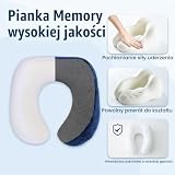 Cirorld Poduszka Podróżna, Poduszka z Pianki Memory na Szyję, Regulowana i Kompaktowa Poduszka Lotu, Ergonomiczna Poduszka na Szyję, z Zatyczkami do Uszu, Maską na Oczy, Torbą do Przenoszenia.