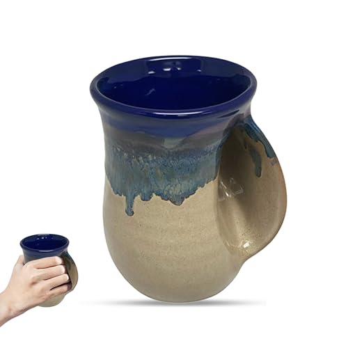 Taza de cerámica para café con calentamanos 14 oz