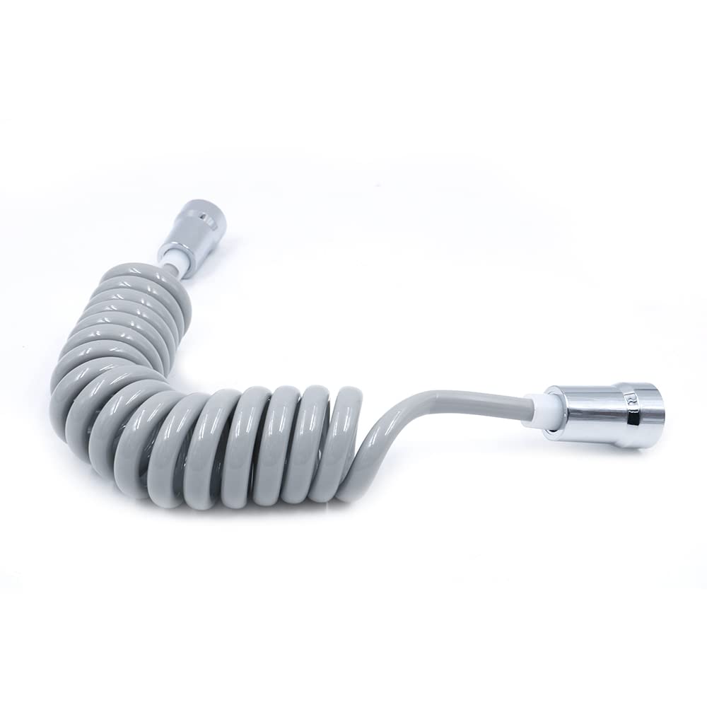 NUZAMAS Componenti Sanitari Molla 1/2 "tubo Flessibile Doccia Per Acqua Sanitaria WC Bidet Spray Linea Telefonica Tubo Sanitario Accessori Bagno Bianco - 3