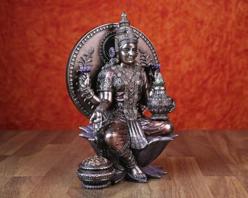 Estatua Diosa Lakshmi 8 Pulgadas Decoración India miniatura 3