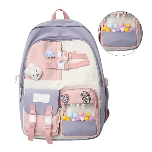 Sac à dos coréen en nylon au design coloré et moderne