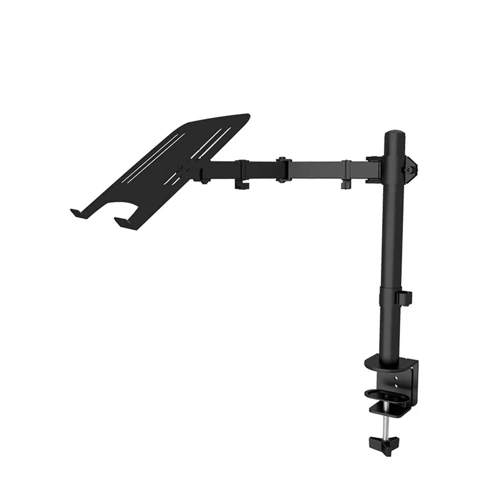 Supporto da scrivania Regolabile per Monitor con Vassoio per Laptop Fino a 17" e schermi Fino a 32".，