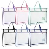 6 Pcs A3 Project Bag for Quilting Craft Storage with Handles for Art Bag Tote Bags File Carrying Storage