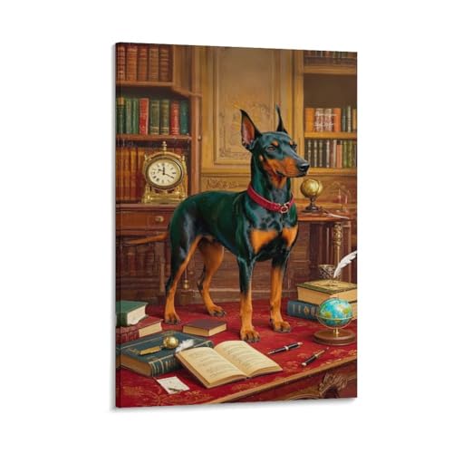 Peinture pour salon Dobermann resoud le manque d'inspiration deco murale 12x18