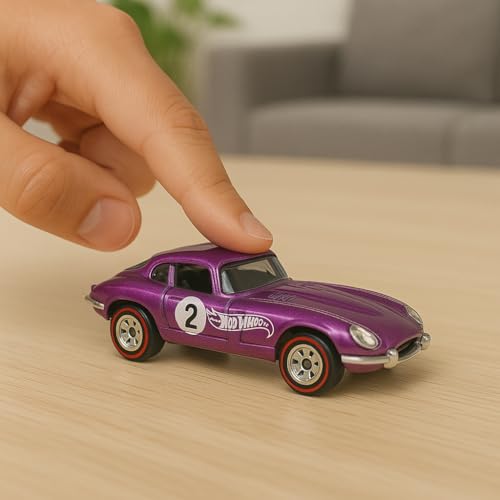 Image of Hot Wheels Collector Edition | Premium Die-Cast Metal Car for Kids & Collectors | Rare One-Time Release Model for Boys | No Restock Limited Edition (Jaguar Light Weight E-Type (2023))