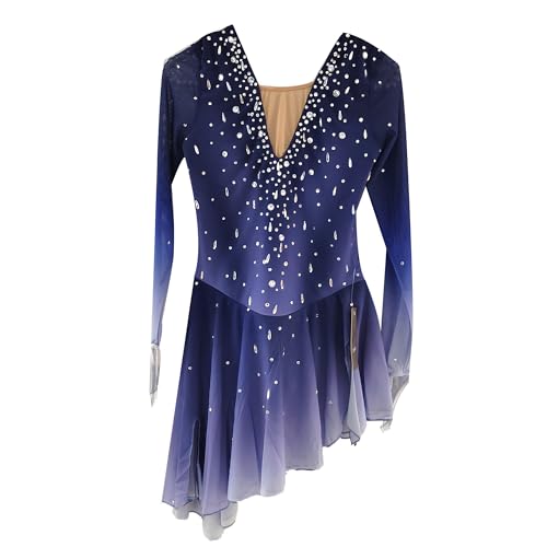 Amazon.com: LIUHUO Ice Figure Skating Dress Girls Women Elegant Blue Stage  Wear Girls Costume for Competition : Clothing, Shoes & Jewelry