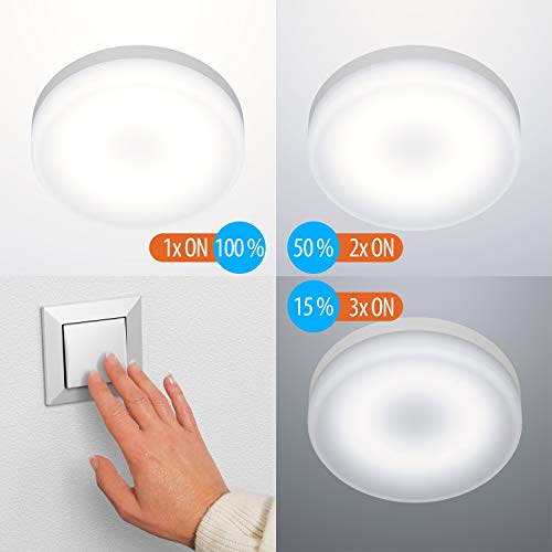 ledscom.de 4 Pieces GX53 LED Bulb, White (4100 K), 6.5 W, 550lm, 3-Step dimmer, matt - Image 3