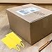 GARVALON 100pcs Yellow Plastic Shipping Label Tags 5.8x100mm with String for Industrial Packaging and Luggage Identification