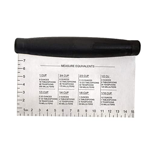 Garneck Cortadores De Masa De Acero Inoxidable Con Medidor Rebanador De Masa Raspador De Repostería Ideal Para Casa