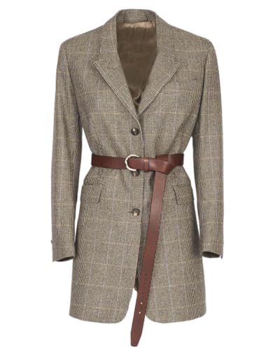Veste revers en pointe femme en motif pied-de-poule iconique