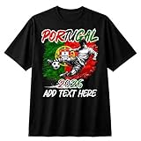 Customized Portugal Football Tee Shirt Gift for World 2026 Cup, Personalized Portugal Soccer Fans T-Shirt with Name, Novelty Soccer Lover Shirts Gift for Men Women Thanksgiving Birthday Anniversary