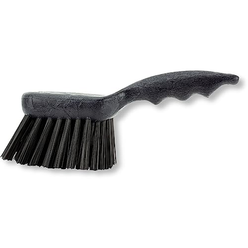 Image of SPARTA 40541EC03 Plastic Scrub Brush, Utility Brush, Kitchen Brush With Hanging Hole For Cleaning, 8 Inches, Black, (Pack of 6)