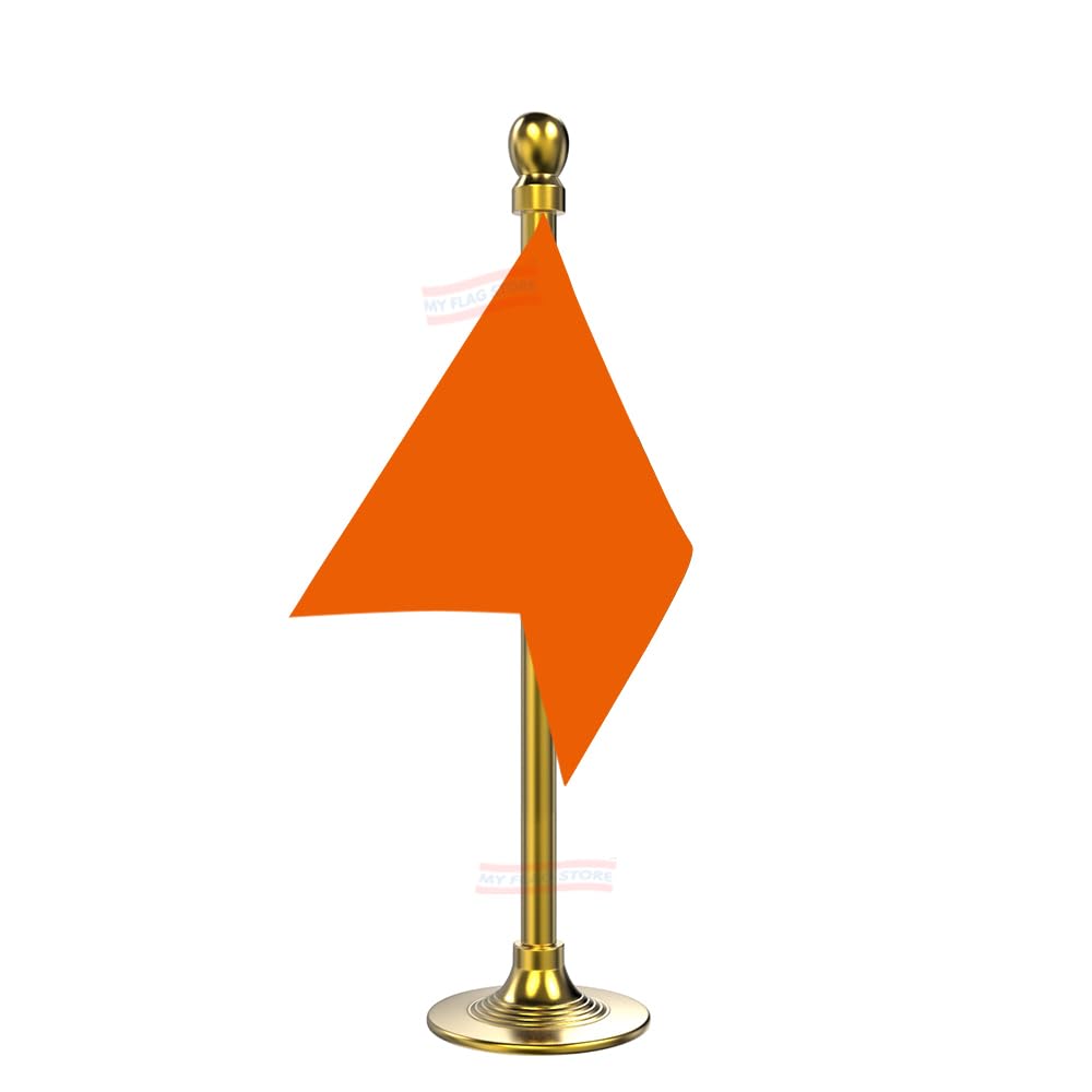 The Flag Company Bhagwa Single Gold Acrylic Car Dashboard Flag |Ideal for All cars dashboard