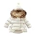 Produktbild OVERDOSE Baby Jungen Mädchen Baumwolle Daunenjacke Steppjacke daunenmantel Winterjacke Winter Mantel Daunenjacke Dicke Warm Reißverschluss Kapuzenjacke (0-1 Jahre alt, A-White)