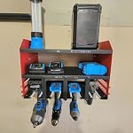 Power Tool Organizer Wall Mount, Utility Racks 3 Layers Storage Rack, Mini Chainsaw, Heavy Duty Iron Garage Tool Organizer Storage for Workshop Shed Pegboard Basement - Image 3
