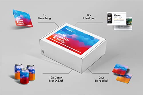 Dänisches Bier Schwedisches Finnisches Dosenbier Geschenkbox Bier-Geschenke für Männer Geschenke Geburtstagsgeschenk Frauen, inkl. 3,00 EUR EINWEG (12 x 0,33 l)