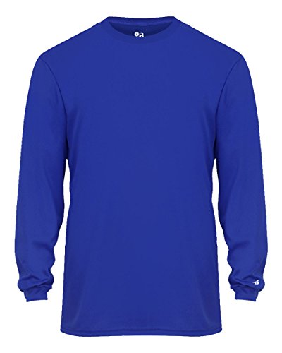 Badger Sport C2 Royal Blue Youth XS Long Sleeve Wicking Tee