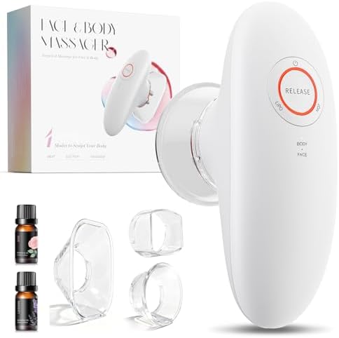 PakWizz 3-in-1 Body Sculpting Machine, 3-in-1 Electric Cellulite Massager-3 Modes Adjustable Body Sculpting Machine with Essential Oil, Home Use Cupping Tool for Back, Belly, Waist, Arms, Legs, White image 3