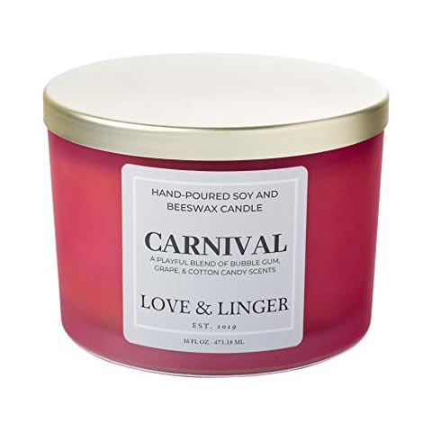 Carnival Scented Candle | 3 Wick Soy & Beeswax Candle Cover
