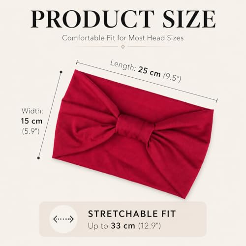 Image of Kachanaa 8 Packs Wide Headbands for Women's Hair,Non Slip Soft Elastic Large African Bandeau Hair Bands Makeup Yoga Workout Running Sweat Hair Wraps Fashion Hair Accessories