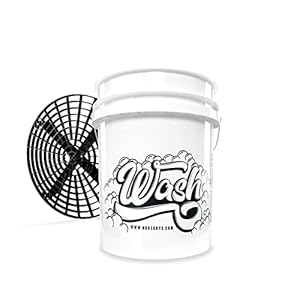 Nuke Guys Made by Gritguard US 5 Gallon wasemmer voor autoshampoo, 3 emmers, voorzichtig onderhoud van het voertuig, voor de zachte handwas, beschermt de lak + Grit Guard