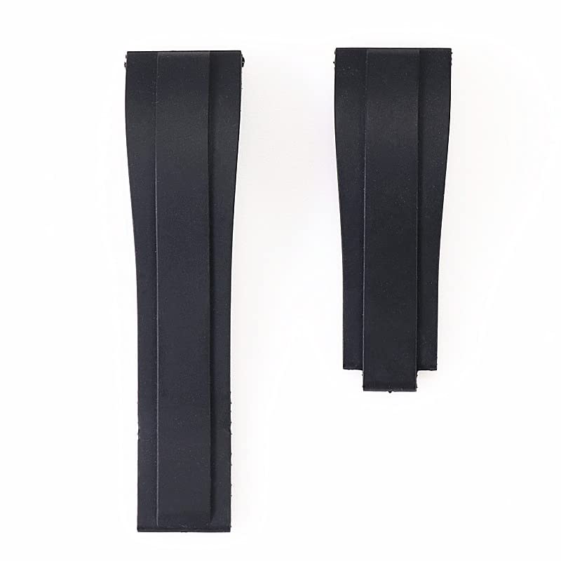 ROUHO Reloj Correa de goma ajustable de 20mm accesorios de reloj de repuesto Reloj Correa para Rolex Daytona Yacht-Master