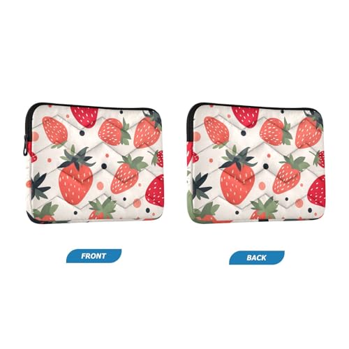 Funda para portátil 13-14 pulgadas con diseño de fresas miniatura 2
