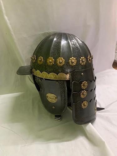 Helmet Handcrafted Steel Renaissance Style Helmet for Collectors, Cosplay, Reenactments and Home Display