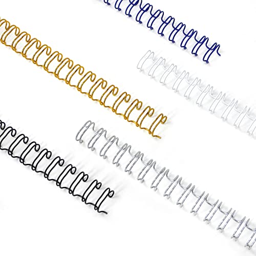Image of RAYSON Wire Binding Spines, 25 Sheet, 3:1 Pitch, 6.4mm, 34 Loops, A4, Multi-Colour, Pack of 100