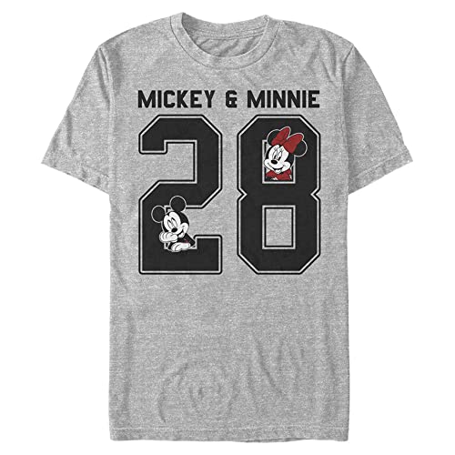 T-shirt Disney Mickey Minnie taille 3XL Homme gris chiné