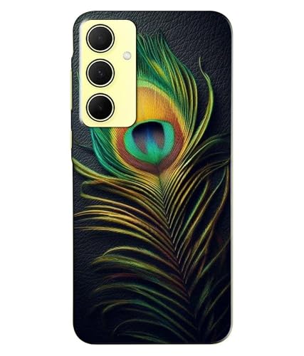 Image of Peacock Feather Mor Pankh Printed Hard Back Case Cover Compatible for Samsung Galaxy A55 5G | Samsung A55 5G (Multicolor) - D1671