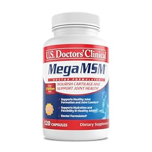 U.S. Doctors’ Clinical Mega MSM Supplement for Joints with MSM + Vitamin C + Collagen and Neem – Clinically Proven to Promote Cartilage Tendon & Ligament Health (1 Month Supply – 120 Capsules)