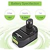 2 x 18 V 5,5 Ah ersättningsbatteri för Ryobi batteri P108 RB18L50 RB18L25 RB18L40 RB18L15 RB18L13 P102 P103 P104 P105 P106 P107 #1