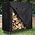 Firewood Log Rack Cover 8 Ft 4 Ft, Outdoor Firewood Rack Cover Waterproof Windproof UV Protector Firewood Storage Cover for Outdoor, Cover Only