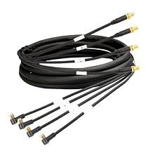 20FT SMA Male 90 Degree to SMA Female Cable - Low Loss Quad-195 Coaxial Cable SMA Right Angle to SMA Extension Cable Ultra Low Loss for 5G Cellular Routers, Gateways & 4x4 MIMO Antennas,4 in 1