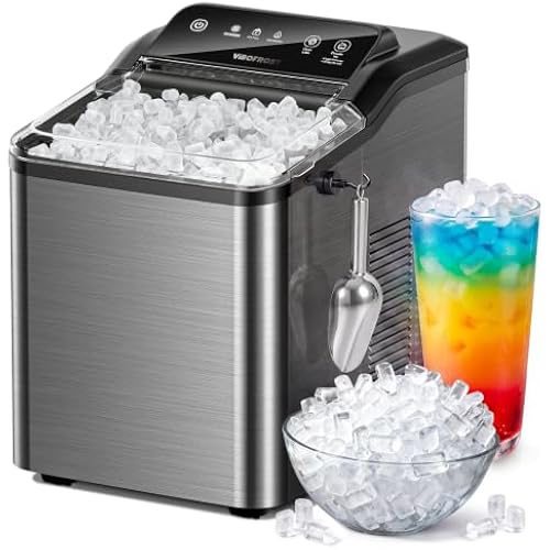 Nugget Ice Maker Countertop, 35lbs/24H Sonic Pebble Ice Machine