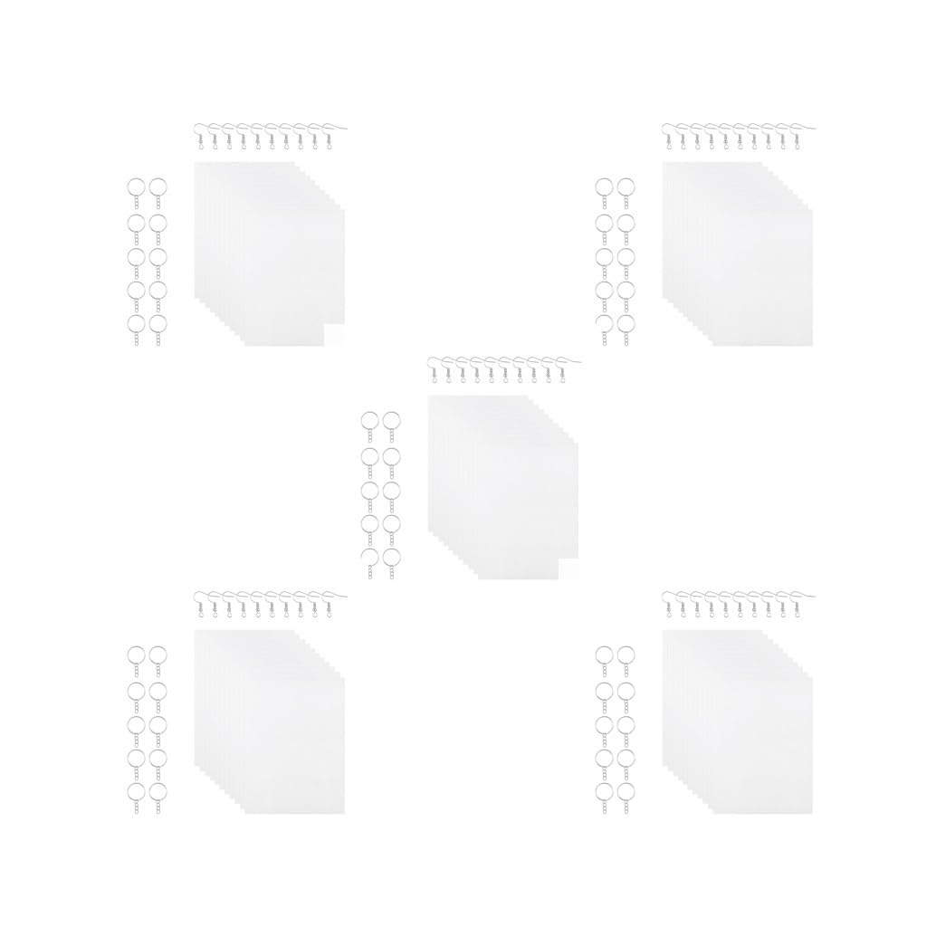 Feuilles en plastique thermorétractable (lot de 5) pour la fabrication de cartes et loisirs créatifs