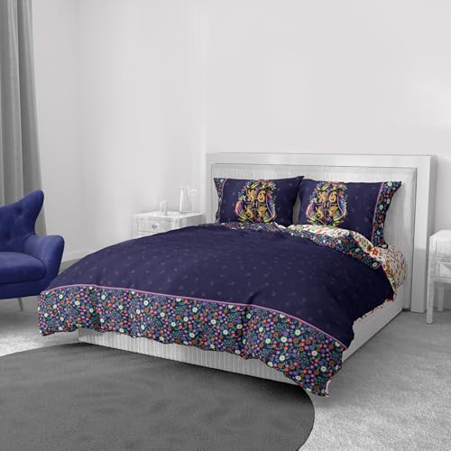 Northwest Harry Potter Botanical Wizardry 5 Piece Full Bed in a Bag Set Bedding Set with Comforter and Sheets Soft and Cozy for All Seasons