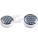 HJ Men's Jewelry Round Button Cover substitute to traditional cuff links