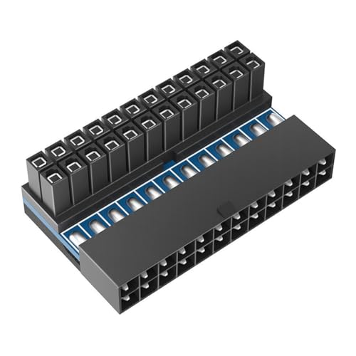 Vocdikficy Adaptador de Enchufe de Alimentación ATX de 24 A 90 Grados, Conector de Cable de Fuente de Alimentación para PC de Escritorio, Accesorio de Montaje DIY