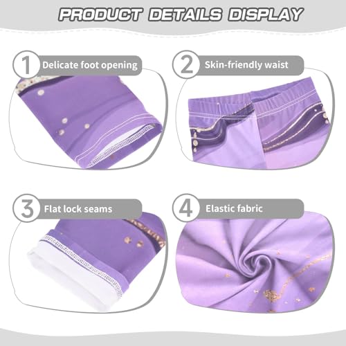 Purple Marble Texture Gold Kids Girls Shorts Cotton Cartwheel Shorts Outfits Clothes for Beach3